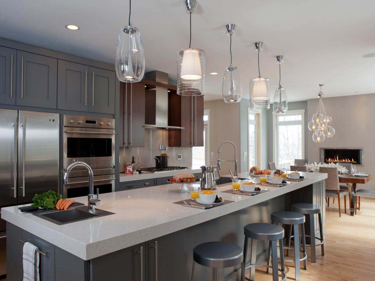 contemporary pendant lighting for kitchen