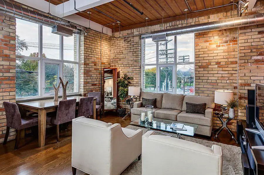 Living Rooms Exposed Brick