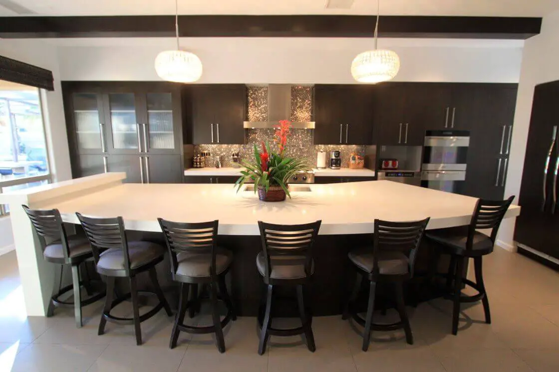 Contemporary Kitchen Islands with Seating