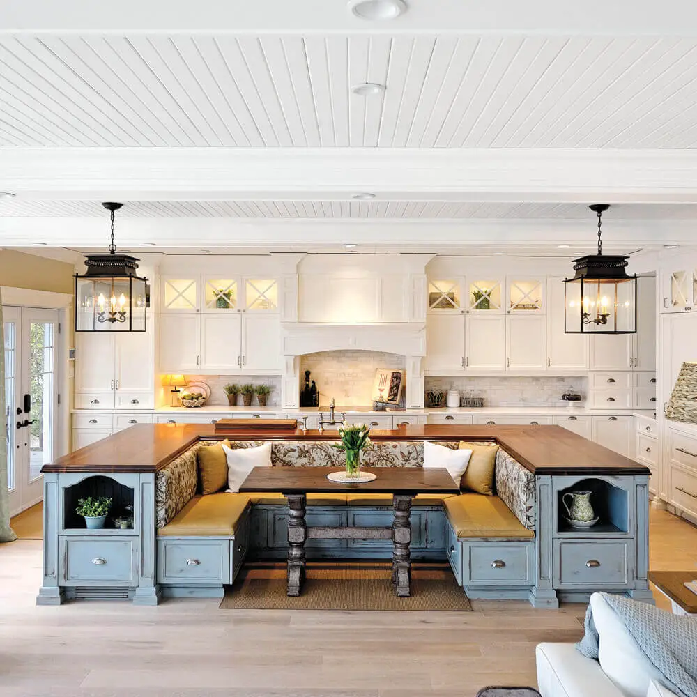 Kitchen Island with Built in Seating