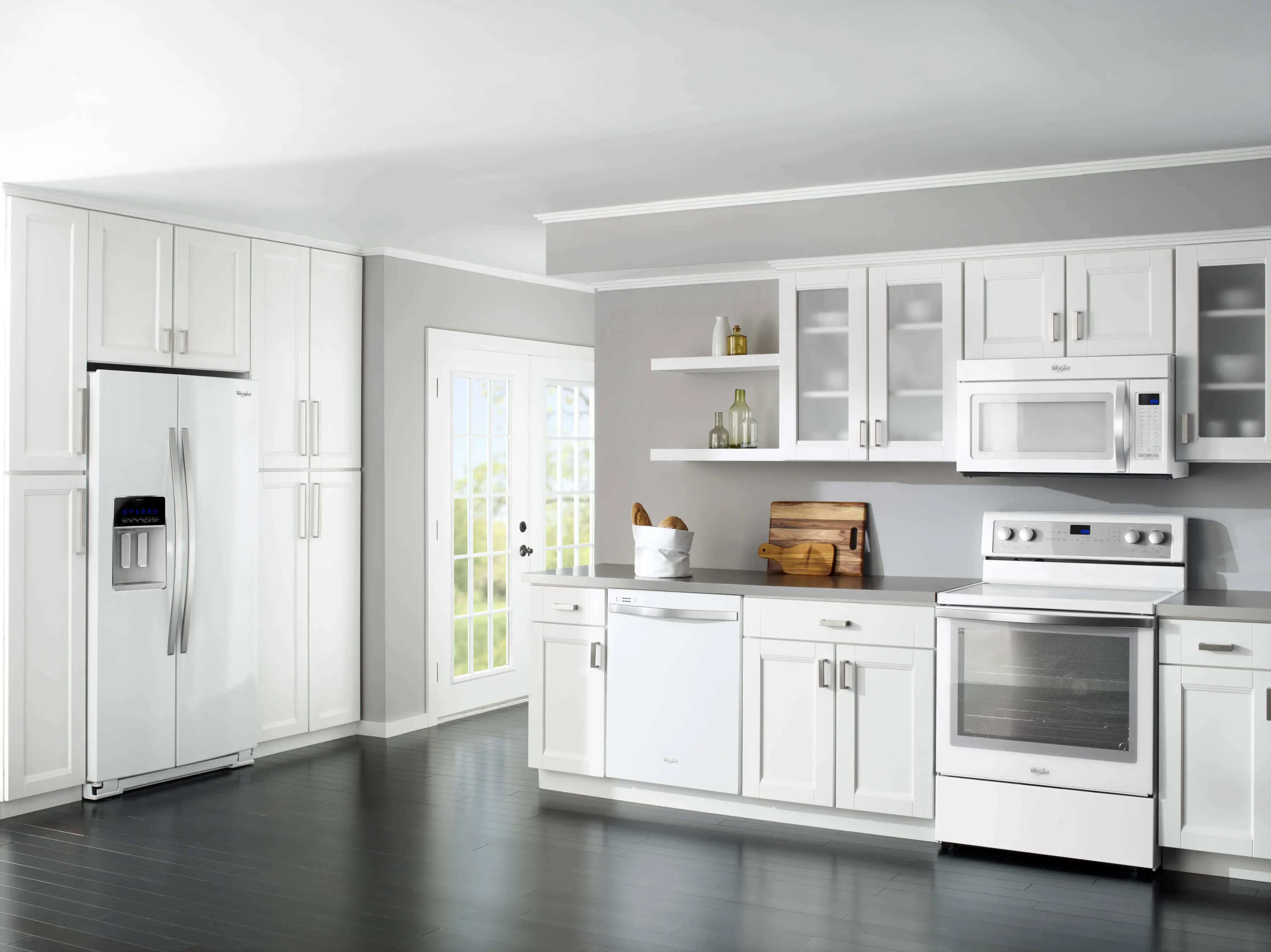 Modern Kitchen Design with White Appliances