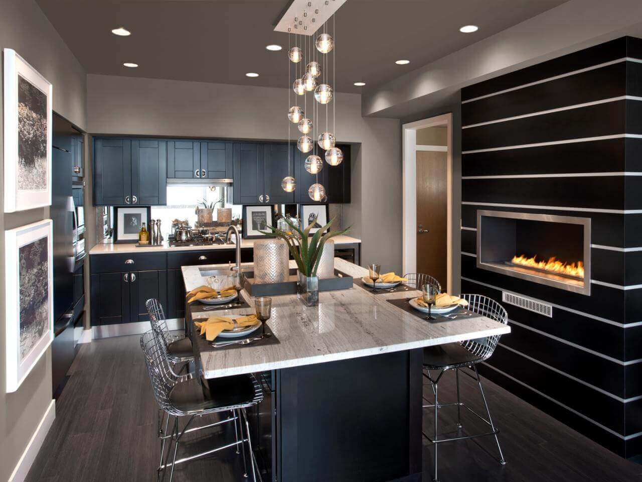Modern Kitchen Island with Seating