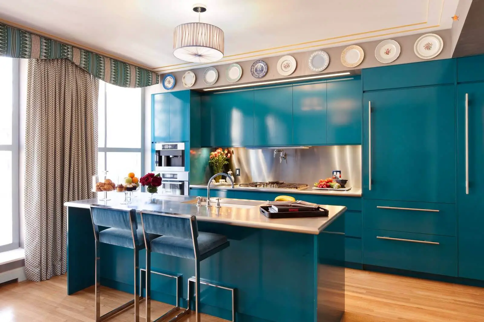 Pictures Contemporary Blue Kitchen Cabinets