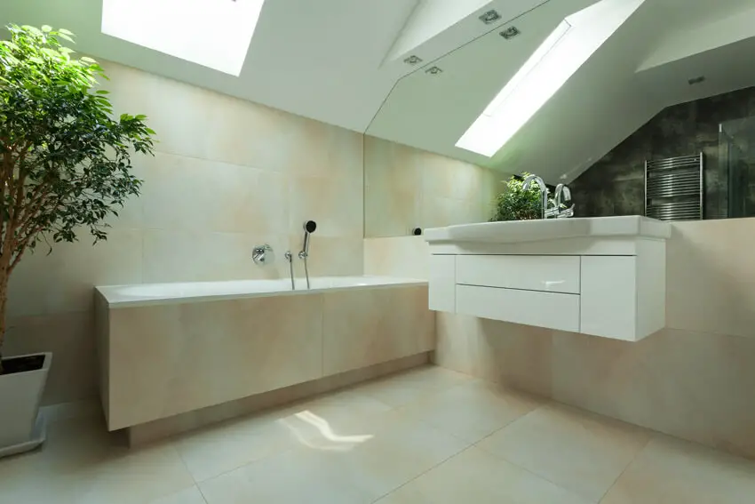 clean and vibrant bathroom design