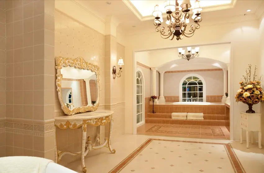 elegant bathroom suite in mansion