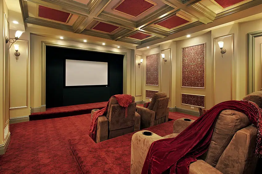Elegant Home Theater Room With Reclining Seats