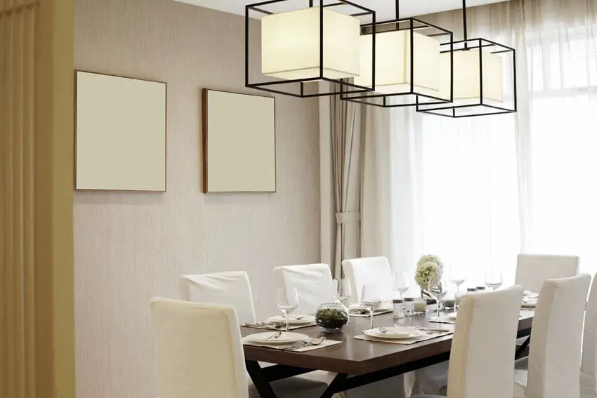 formal dining room with modern design