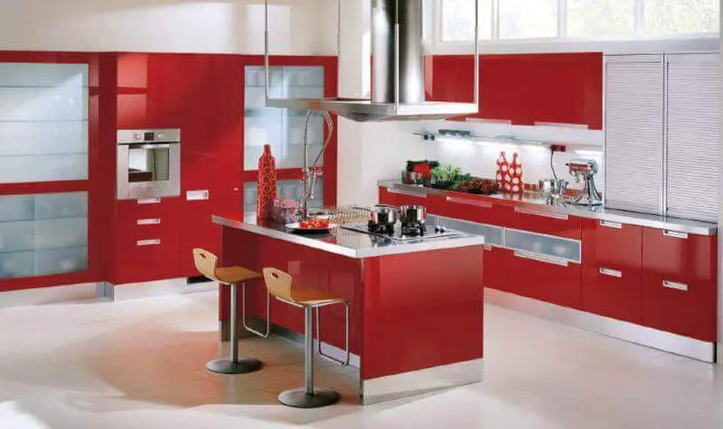 Kitchens Red Cabinets