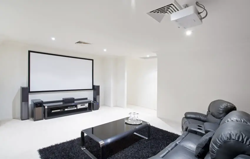Media Room With Projector Screen