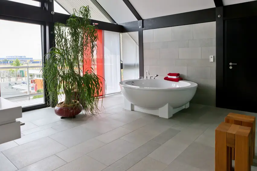 White Black Bathroom Luxury Bath