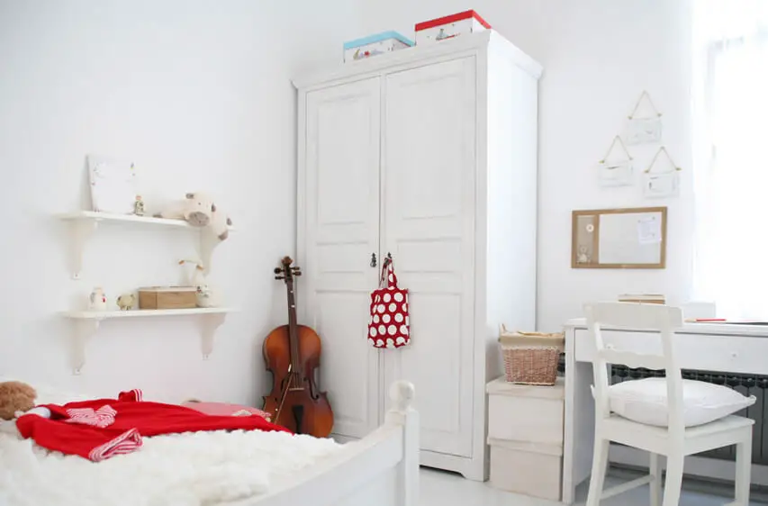 White Wardrobe in Bedroom