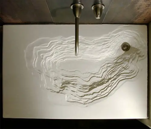 Carved sink design