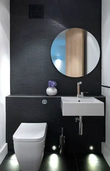 Gray small bathroom