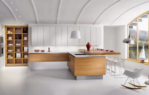 Modern kitchen with bar