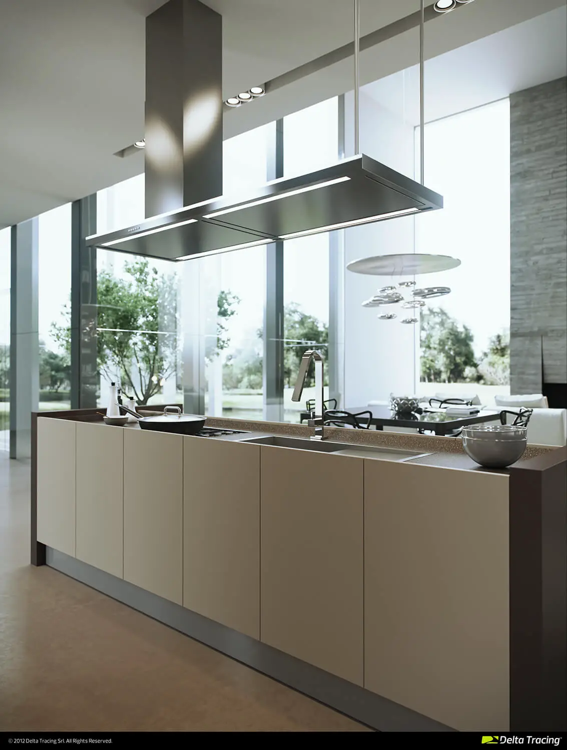 Modern well-lit kitchen