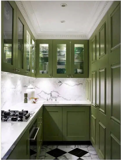 Small green kitchen design