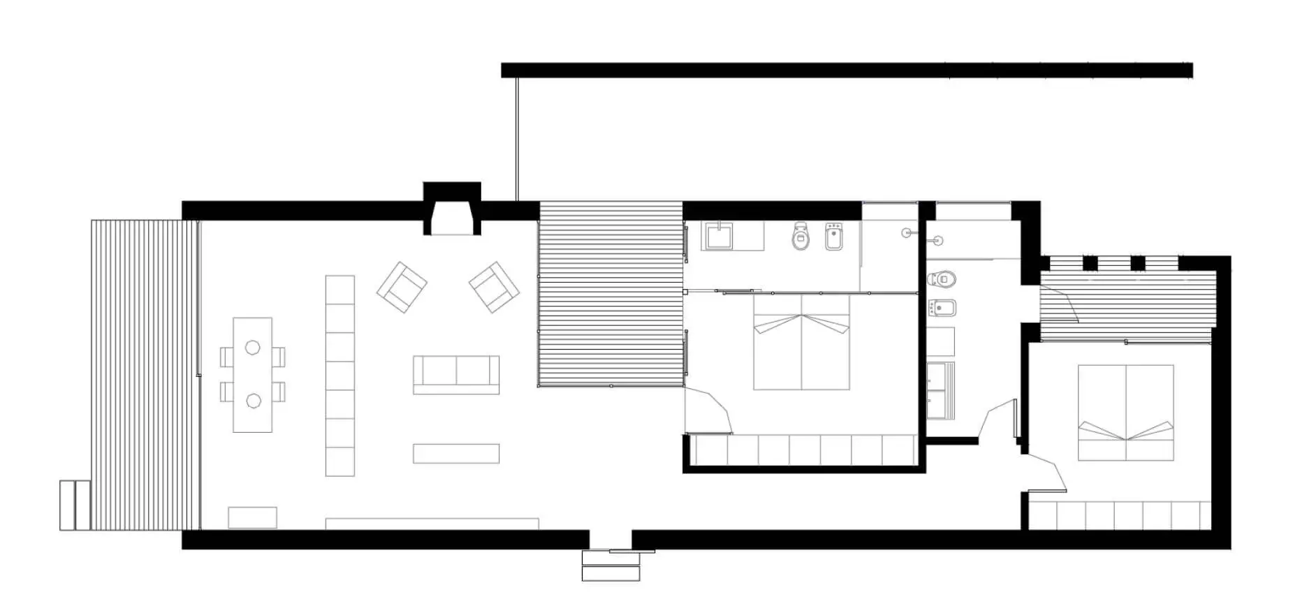 Small two-bedroom house plan