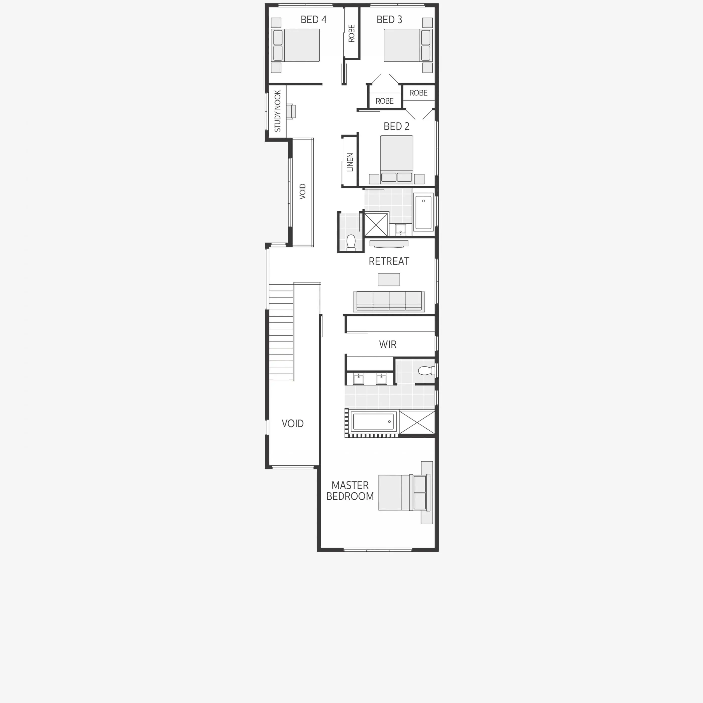 Two-story small house plan