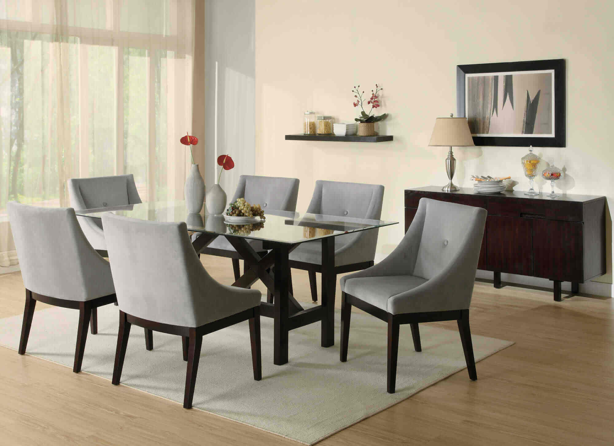 glass dining room sets clearance