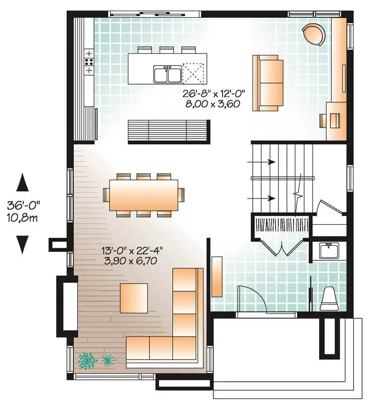 Small House Plan 7 5x11 Meter 25x40